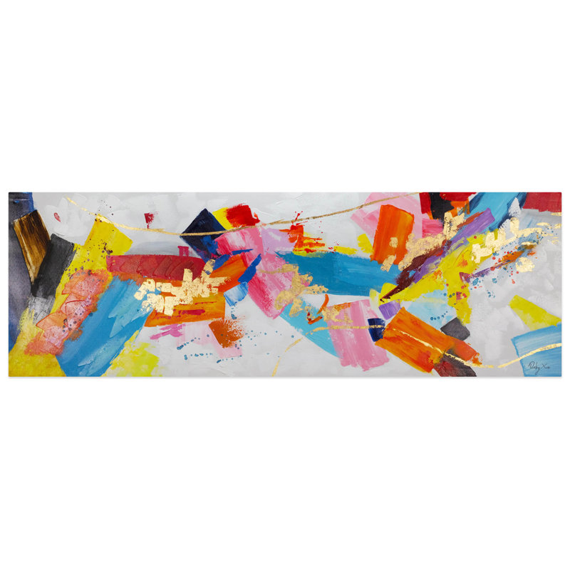 Combustion of Color Hand -Painted Acrylic Painting