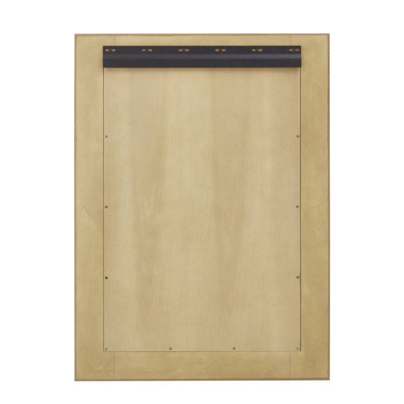 Solene Rectangle Framed Wall Mirror, Seaside Oak