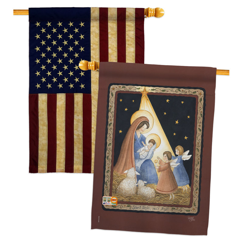 Drapeau de maison à 2 côtés en polyester / mélange de polyester 40 x 28 po