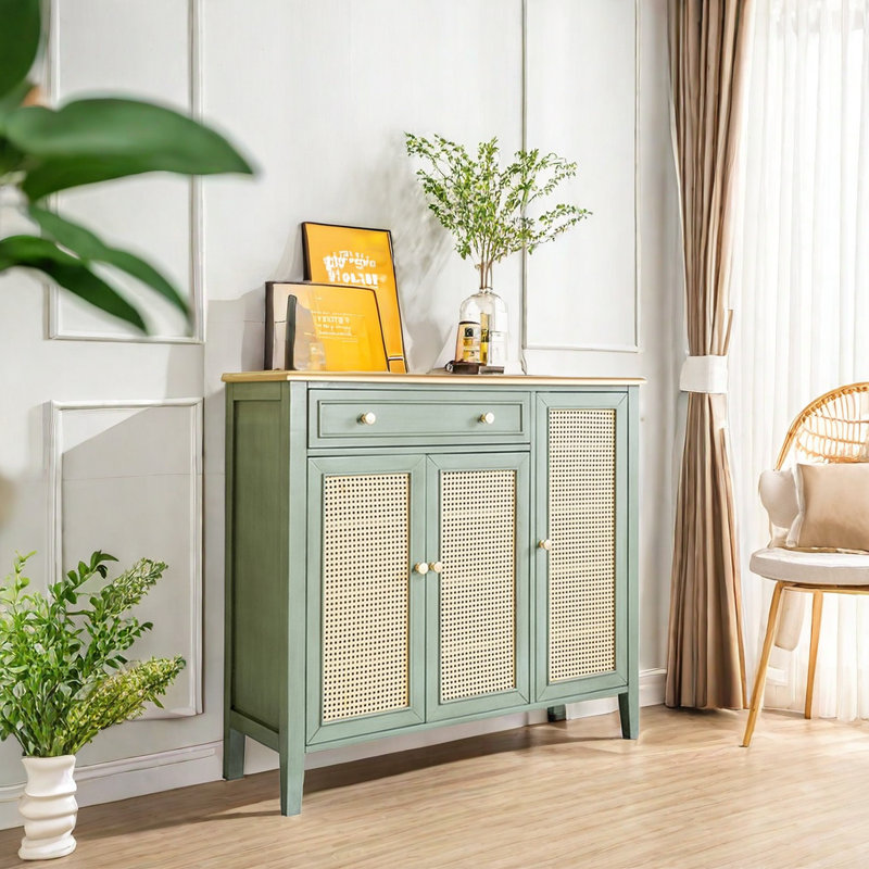 24 Pair Shoe Storage Cabinet, Green