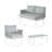 Mariano Steel 4-Pieces Coversation Set, Off White+Grey-210516613-210516608