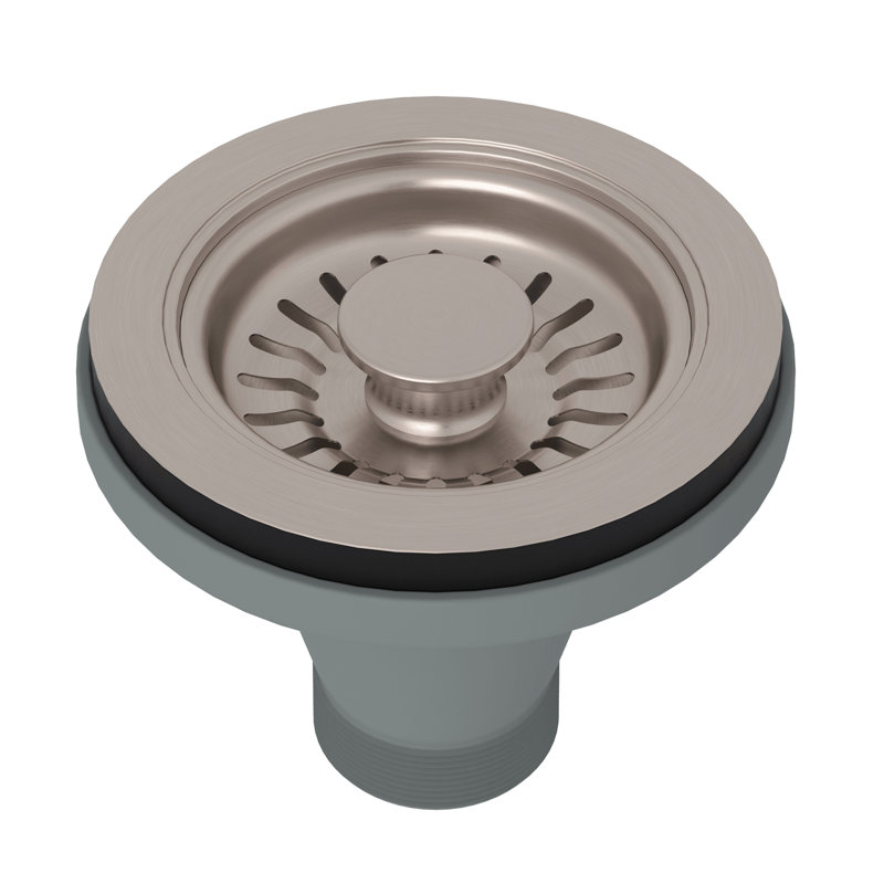 Shaws­ Basket Strainer, Satin Nickel