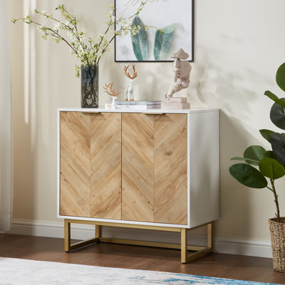 Storage Cabinet With 2 Doors, Modern Buffet Sideboard Cabinet With Storage by FunniHomi