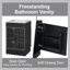 Meuble-lavabo de 20 po avec lavabo et tablette réglable, autoportant-2105277085