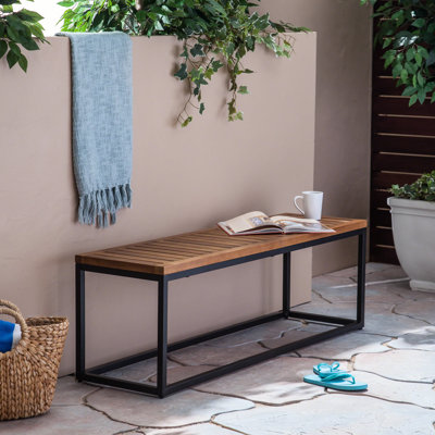 BANC EN BOIS ET MÉTAL JECO INDUSTRIAL