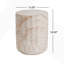 Table d'appoint extérieure / intérieure en béton léger, table d'appoint cylindrique au fini travertin avec design durable et polyvalent pour une vie moderne