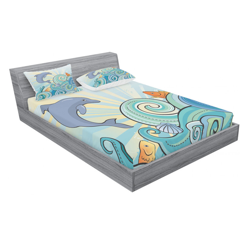 Microfiber Sheet Set, Queen Sheet Set with Fitted Sheet