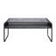 Table basse à structure en métal avec tablette ouverte, gris béton et noir