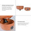Mignon ensemble de 2 pots à plantes en forme de champignon, couleur terre cuite