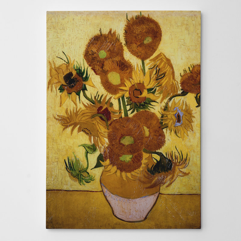 Tournesols par Vincent Van Gogh - reproduction sur toile, H 16 po x l 20 po x P 1,5 po