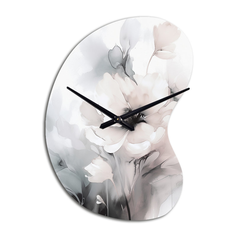 Horloge murale florale blanche, Petit
