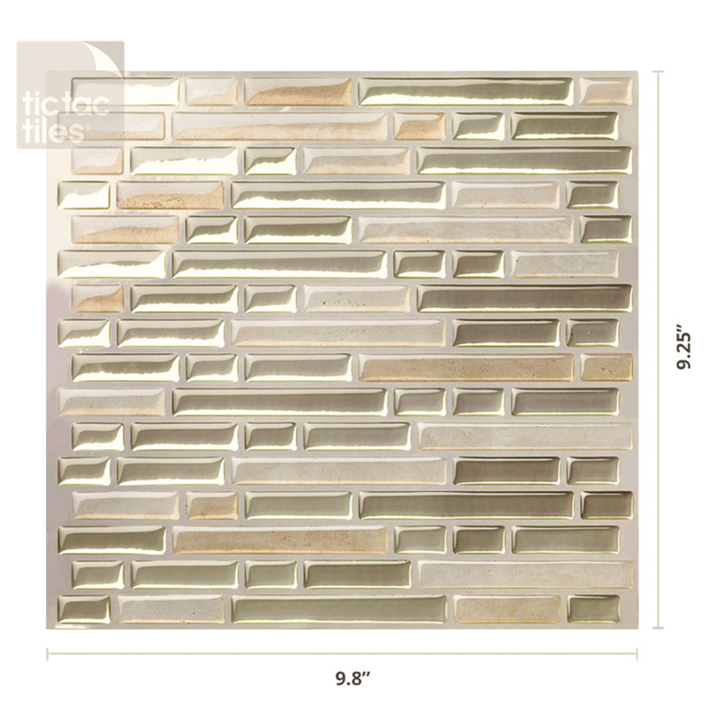 Carreau de mosaïque auto-adhésif en PVC 9 po x 10 po