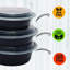 Amoah 32oz Round Plastic Meal Prep Containers Bowls 30 Reusable Food Containers With Lids