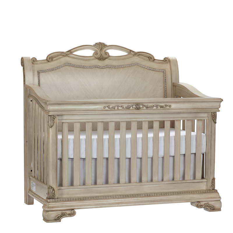 Lit de bébé convertible 4-en-1 Aguon, Ivoire ivoire