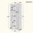 Storage Cabinet With Two Doors For Bathroom, Office, Adjustable Shelf, MDF Board-1888569201-1888569205