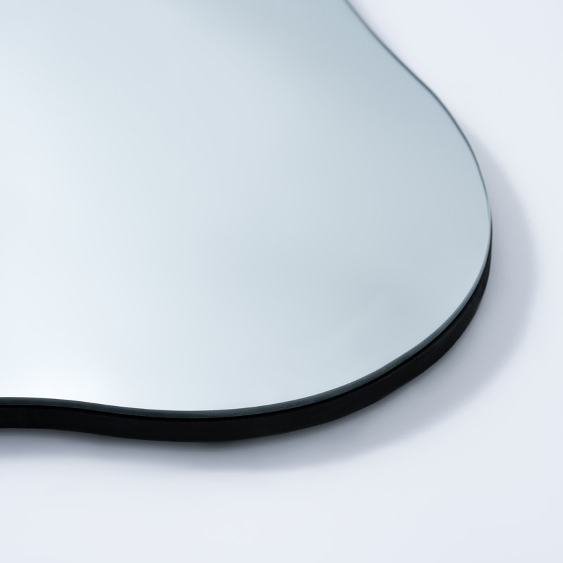 Asymmetrical Wall Mounted Mirror, Wavy Mirror, Irregular Shaped For Living Room, Bedroom, Entryway, 23"x32.3"