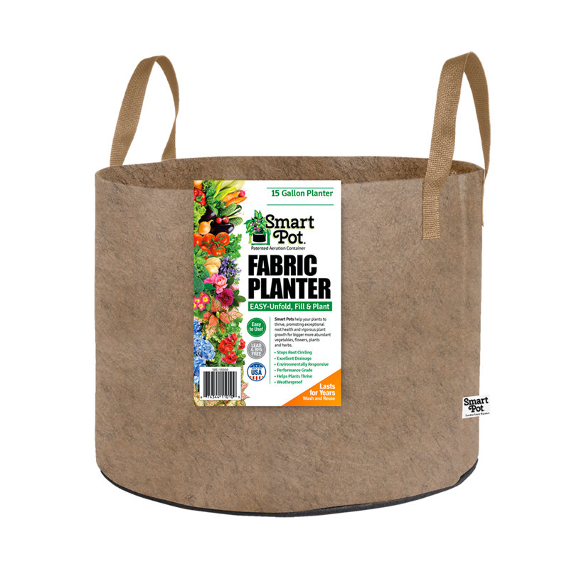 Jardinière en tissu Smart Pot®, 13,5 x 18 x 18, Naturel