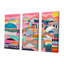 Ensemble de salon mural Billerica - Collages abstraits-108455282-108455284