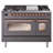 ILVE Nostalgie II Series 48 inch Dual Fuel Range with 8 Sealed Burners, Griddle (Glass Door)-98196445-98196439