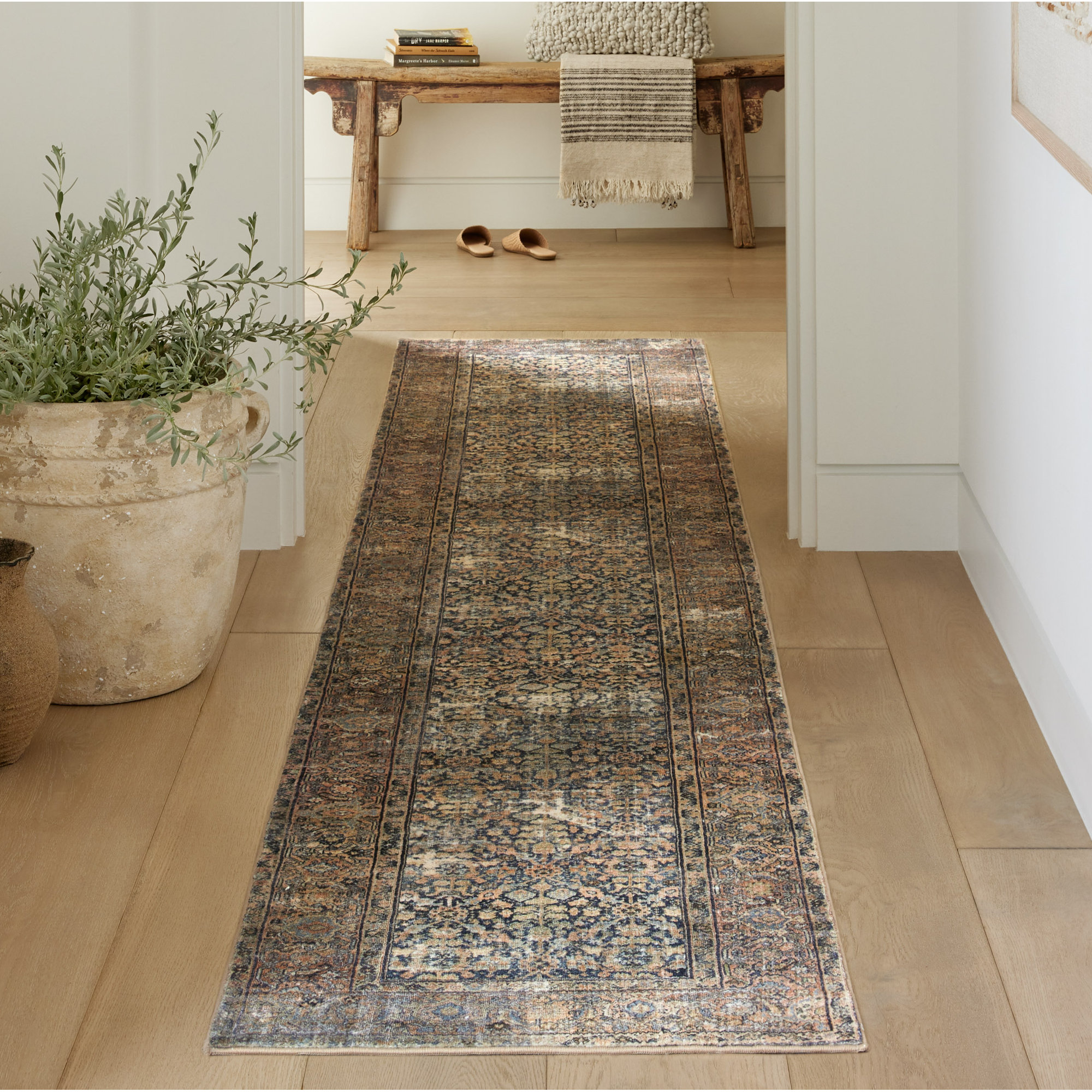 Amber Lewis x Loloi Morgan Denim/Multi Rug, Runner 2'3" x 11'6"
