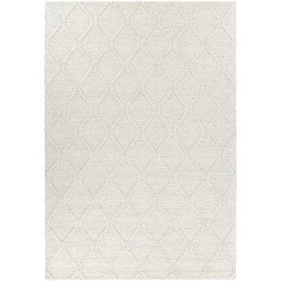 Tapis zone beige contemporaine texturée Arend