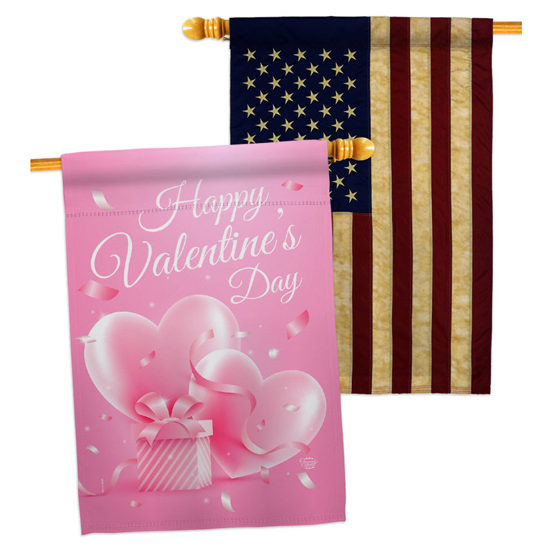 Drapeau de maison 2 pi 3 pi x 2 pi 3 pi Valentines