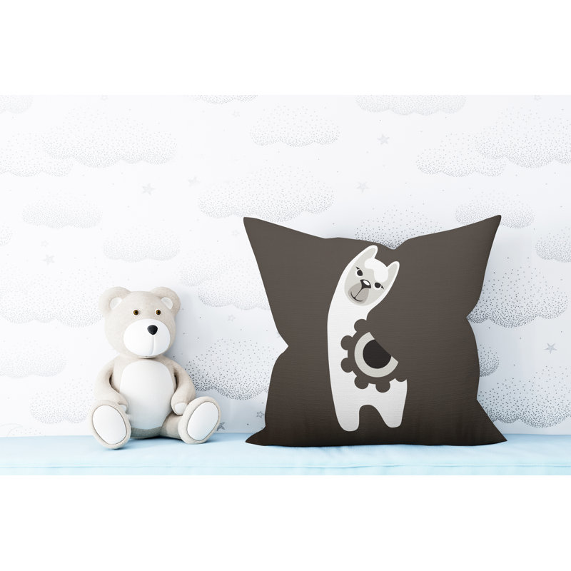 Coussin Inkie, 17 po x 17 po, Taupe, Carré