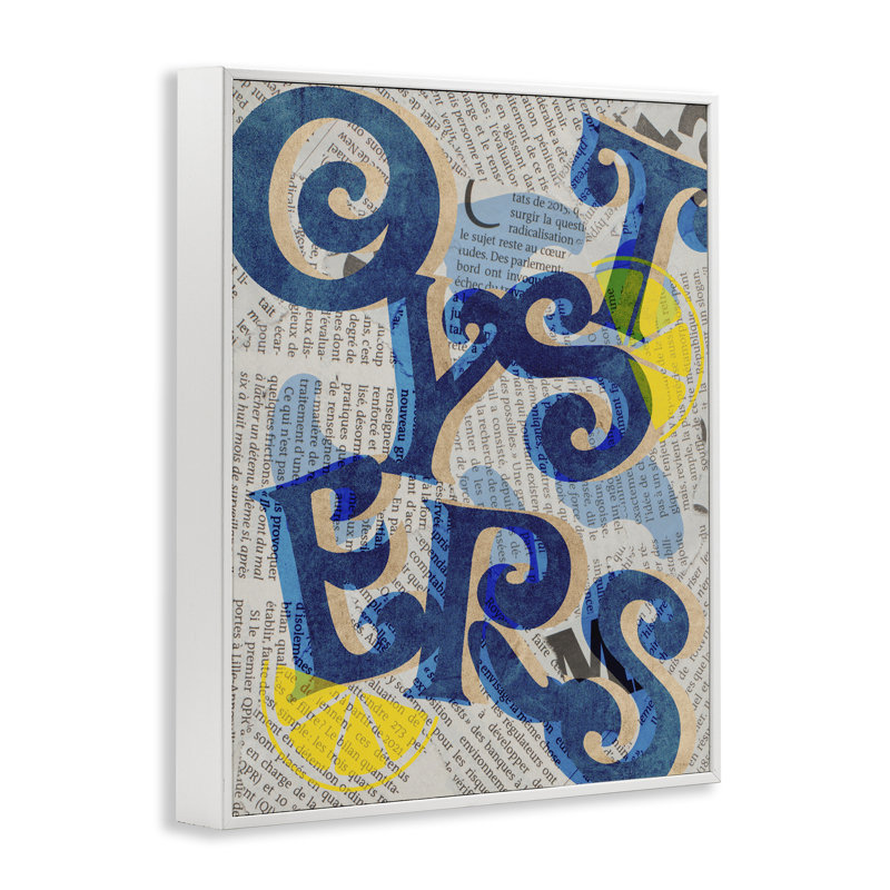 Giclée encadrée classique rétro, design par Lil 'Rue, H 20 po x l 16 po, Estampe numérique encadrée blanc bord de mer
