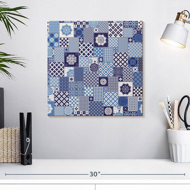 Avery Blue Geometric Patchwork