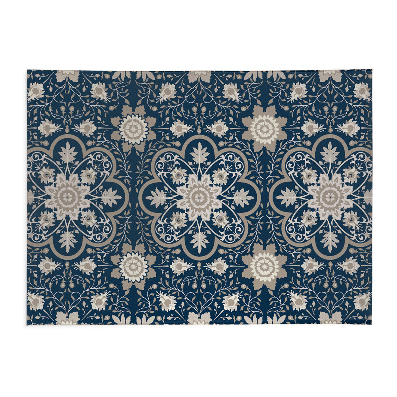 Tapis de lessive Skyler, Marine, Rectangle 5 pi x 7 pi