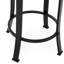 Tabouret de comptoir 2 pièces - industriel moderne, couleur noire, structure en fer, hauteur de siège de 24,05 po, fonction pivotante, tabourets industriels en faux bois avec placage de frêne noir, + métal, pivotant,
