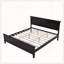 Lit plateforme moderne en bois, cadre de lit de style campagnard avec tête de lit et support à lattes de bois, aucun sommier nécessaire-129862730-129862726