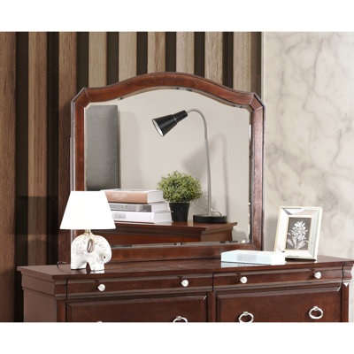 Miroir cappuccino G9000-m - Design classique à bord biseauté en bois. 42 po x 2 po 36 po, 29 lb style traditionnel avec cadre en bois. P P 36 po H, lb Poids
