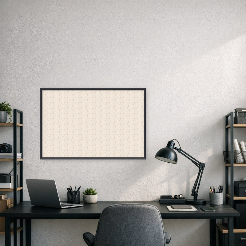 Structure murale encadrée en tissu avec étoiles magnétiques rétro, H 25 po x l 37 po