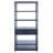 Modern Amelia Etagere Storage Bookcase – Stylish Navy Wood Bookcase with 5 Shelves & Discreet Drawer-1549272092