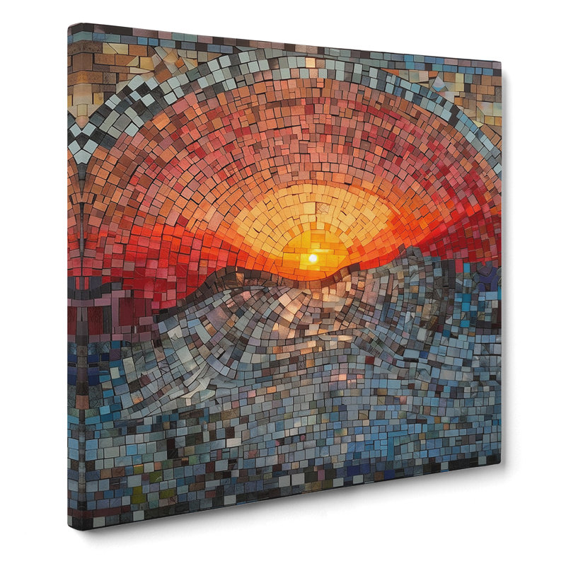 Sunrise Mosaic - Wrapped Canvas, 50cm H x 50cm W x 3cm D