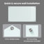 Vidaxl Kitchen Backsplash White 80 X 40 Cm Tempered Glass-119815071-119815091