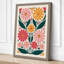 Daisy Bloom Symmetry Botanical 1 Piece Wrapped Canvas Wall Art-781507383-781507384