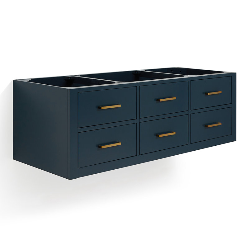 Base de meuble-lavabo simple 54 po Megrez, Bleu minuit