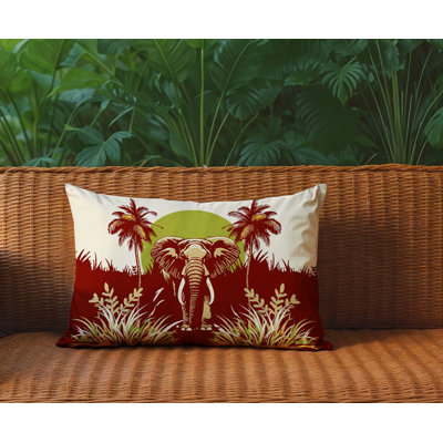 Coussin rectangulaire intérieur / extérieur Sima Elephant