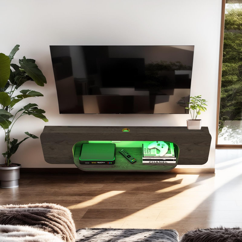 Unfinished TV Stand for TVs up to 50", Grey Wood