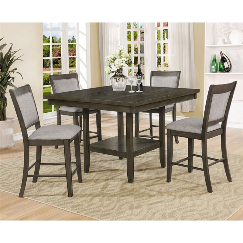 Henriha Dining Table, Gray, Gray