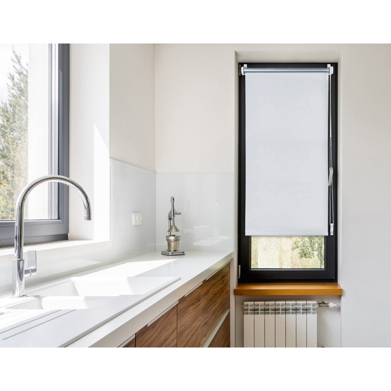 Trend Verdunklung Room Darkening Roll-Up Blind, White, 150cm L x 45cm W 
