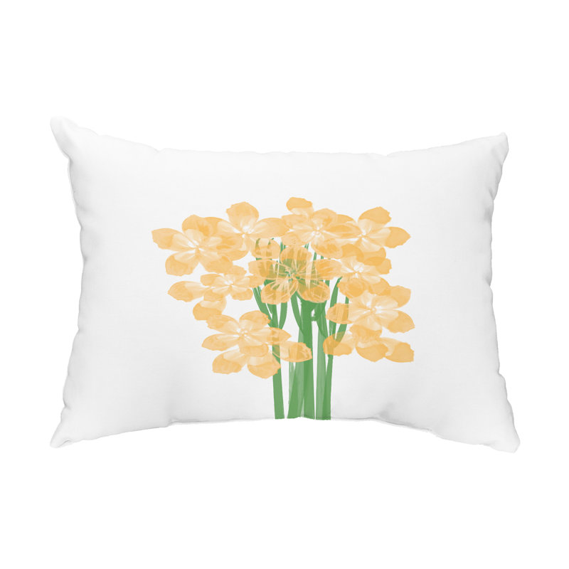 Housse et insert de coussin extérieur Flor Florida, Jaune