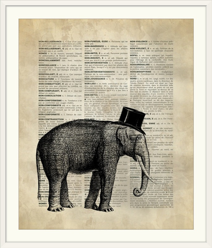 «Elyon», art éléphant par Kate Lillyson, H 48 po x l 38 po x P 1,5 po, Toile