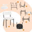 Chaise d'appoint Villines Boucle-88587163-88587164