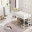 Lit mezzanine simple simple avec échelle et toboggan, blanc-2092861017