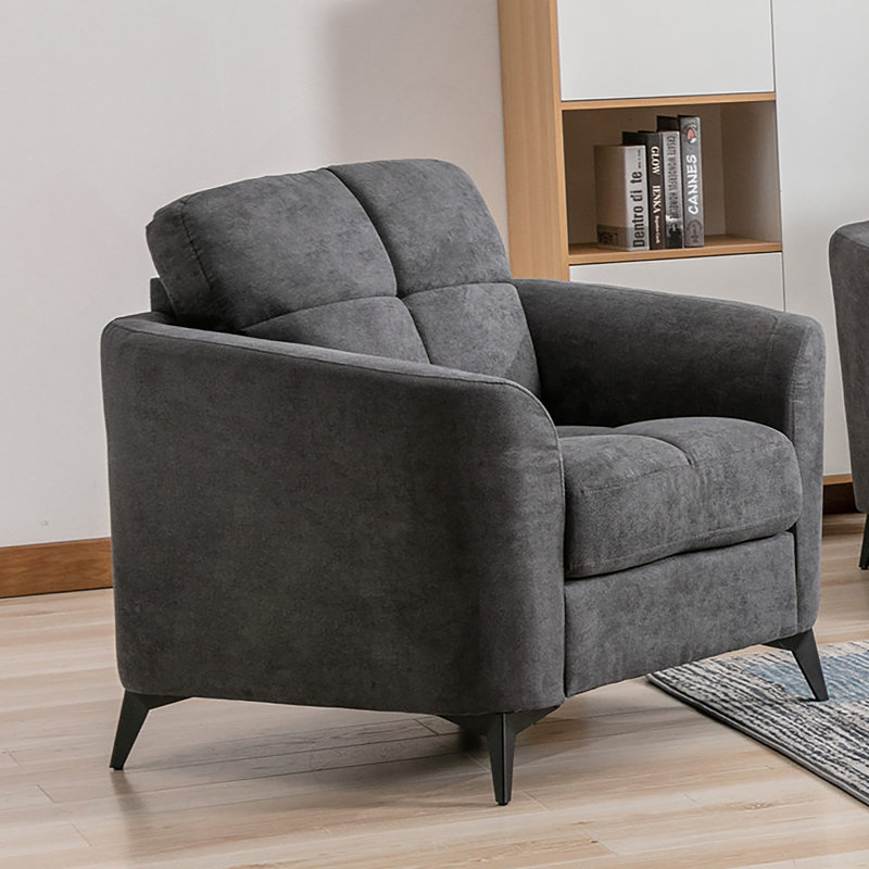 Chaise en tissu 39 po gris, Gris