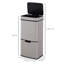 HOMCOM 72L Recycling Sensor Bin Stainless Steel Trash Can 3 Compartments