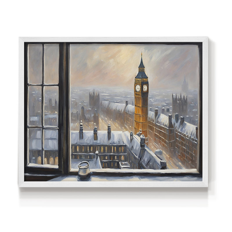 Paysages rétro-ICI-impression encadrée - réaménageable, H 22 po x l 28 po, Blanc